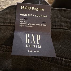 Gap High Rise legging stretch denim, distressed
